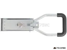 Запор штанговый Ø22 Zn ручка Push (мал) прутковая с ключом - фото 2