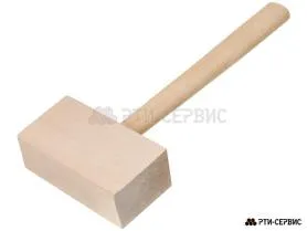 Киянка деревянная 75х55 мм, 600 г, прямоугольный боёк