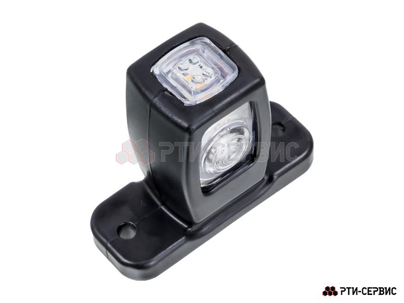 Фонарь габаритный с кронштейном LED (красный/белый) 24V 4 диода (8,5 см) - фото 2