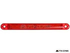 Фонарь габаритный 12-ти диодный LED (красный) 12-24V, L-180 мм - фото 1