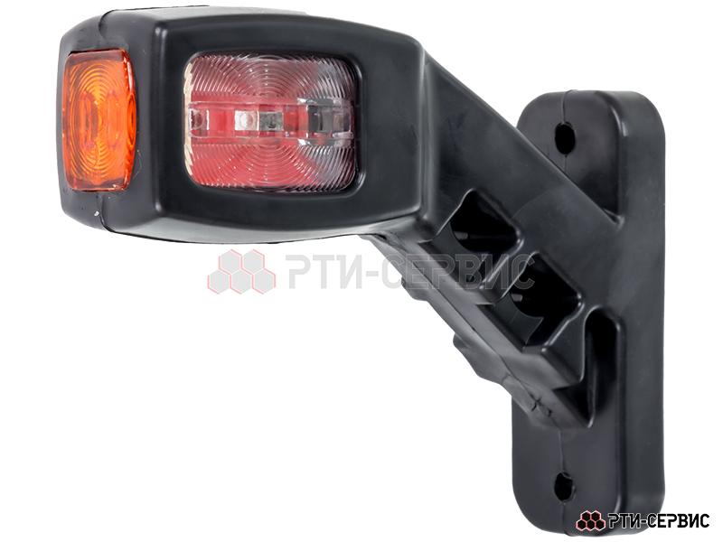 Фонари габаритные на кронштейне (2 шт.) LED красный/белый 24V 4 диода (13,5 см) - фото 4