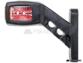 Фонари габаритные на кронштейне (2 шт.) LED красный/белый 24V 4 диода (13,5 см) - фото 3