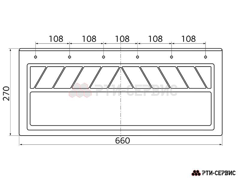 Брызговик 660х270 мм Mercedes - фото 1