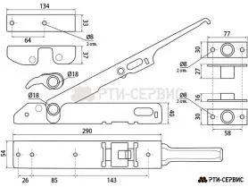 Внутренний запор для штанги Ø18 Zn